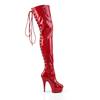 Pleaser - DELIGHT3063 Bottes cuissardes à plateforme - Rouge Product image